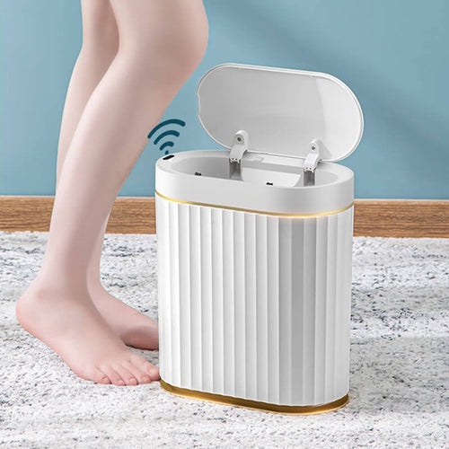 Lata de lixo inteligente, com grande capacidade para banheiro e cozinha - LixeiraMax