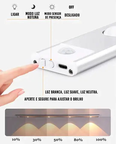 Lâmpada Led com Sensor de Movimento e Presença - LampMax (COMPRE 1 E LEVE 2)